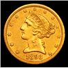 Image 2 : ***Auction Highlight*** 1893-cc Gold Liberty Half Eagle $5 Graded Select Unc By USCG (fc)