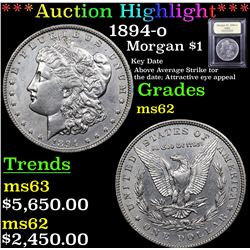 ***Auction Highlight*** 1894-o Morgan Dollar $1 Graded Select Unc By USCG (fc)