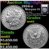 Image 1 : ***Auction Highlight*** 1894-o Morgan Dollar $1 Graded Select Unc By USCG (fc)