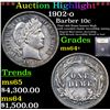 Image 1 : ***Auction Highlight*** 1902-o Barber Dime 10c Graded Choice+ Unc By USCG (fc)
