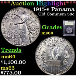 ***Auction Highlight*** 1915-s Panama Pacific Old Commem Half Dollar 50c Graded Choice Unc By USCG (