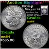 Image 1 : ***Auction Highlight*** 1904-p Morgan Dollar $1 Graded Choice Unc By USCG (fc)