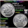 Image 1 : ***Auction Highlight*** 1896-p Morgan Dollar $1 Graded GEM++ Unc By USCG (fc)