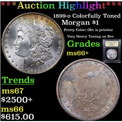 ***Auction Highlight*** 1899-o Colorfully Toned Morgan Dollar $1 Graded GEM++ Unc By USCG (fc)