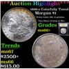 Image 1 : ***Auction Highlight*** 1899-o Colorfully Toned Morgan Dollar $1 Graded GEM++ Unc By USCG (fc)