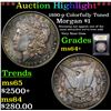 Image 1 : ***Auction Highlight*** 1890-p Colorfully Toned Morgan Dollar $1 Graded Choice+ Unc By USCG (fc)