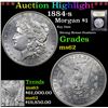 Image 1 : ***Auction Highlight*** 1884-s Morgan Dollar $1 Graded Select Unc By USCG (fc)