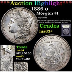 ***Auction Highlight*** 1886-o Morgan Dollar $1 Graded Select+ Unc By USCG (fc)