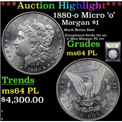 ***Auction Highlight*** 1880-o Micro 'o' Morgan Dollar $1 Graded Choice Unc PL By USCG (fc)