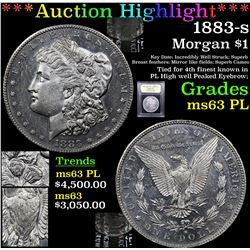 ***Auction Highlight*** 1883-s Morgan Dollar $1 Graded Select Unc PL By USCG (fc)