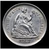 Image 2 : ***Auction Highlight*** 1867-s Seated Liberty Half Dime 1/2 10c Graded Select Unc By USCG (fc)