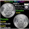 Image 1 : ***Auction Highlight*** 1898-s Morgan Dollar $1 Graded GEM+ Unc By USCG (fc)