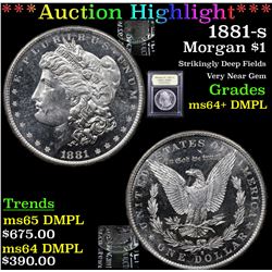 ***Auction Highlight*** 1881-s Morgan Dollar $1 Graded Choice Unc+ DMPL By USCG (fc)