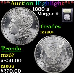 ***Auction Highlight*** 1880-s Morgan Dollar $1 Graded GEM++ Unc By USCG (fc)