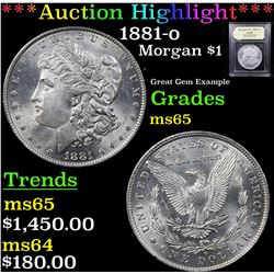 ***Auction Highlight*** 1881-o Morgan Dollar $1 Graded GEM Unc By USCG (fc)