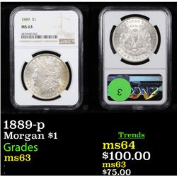 NGC 1889-p Morgan Dollar $1 Graded ms63 By NGC