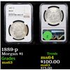Image 1 : NGC 1889-p Morgan Dollar $1 Graded ms63 By NGC
