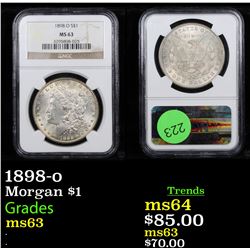 NGC 1898-o Morgan Dollar $1 Graded ms63 By NGC