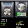 Image 1 : PCGS 1924-p Peace Dollar $1 Graded ms64 By PCGS