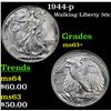 Image 1 : 1944-p Walking Liberty Half Dollar 50c Grades Select+ Unc