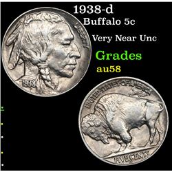 1938-d Buffalo Nickel 5c Grades Choice AU/BU Slider