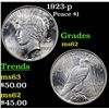 Image 1 : 1923-p Peace Dollar $1 Grades Select Unc