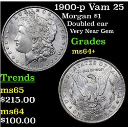 1900-p Vam 25  Morgan Dollar $1 Grades Choice+ Unc