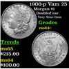 Image 1 : 1900-p Vam 25  Morgan Dollar $1 Grades Choice+ Unc