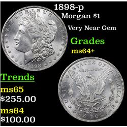 1898-p Morgan Dollar $1 Grades Choice+ Unc