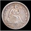 Image 2 : 1853-p Arrows & Rays Seated Liberty Quarter 25c Grades xf