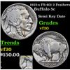 Image 1 : 1925-s FS-401 2 Feathers Buffalo Nickel 5c Grades vf, very fine