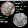 Image 1 : 1885-o Colorfully Toned Morgan Dollar $1 Grades Choice Unc