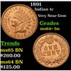 Image 1 : 1891 Indian Cent 1c Grades Choice+ Unc BN