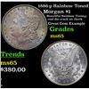 Image 1 : 1886-p Rainbow Toned Morgan Dollar $1 Grades GEM Unc