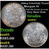 Image 1 : 1886-p Colorfully Toned Morgan Dollar $1 Grades Choice+ Unc