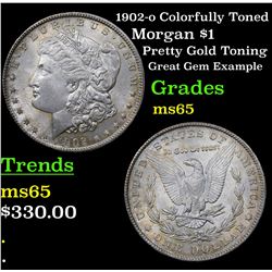 1902-o Colorfully Toned Morgan Dollar $1 Grades GEM Unc