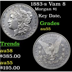 1883-s Vam 8 Morgan Dollar $1 Grades Choice AU