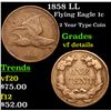 Image 1 : 1858 LL Flying Eagle Cent 1c Grades vf details
