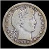 Image 2 : 1908-d Barber Quarter 25c Grades f+