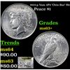 Image 1 : 1922-p Vam 2P2 'Chin Bar' R6 Peace  $1 Grades Select+ Unc