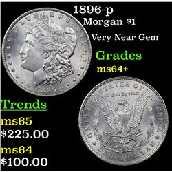 1896-p Morgan Dollar $1 Grades Choice+ Unc