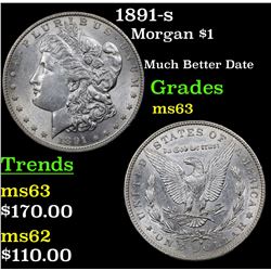 1891-s Morgan Dollar $1 Grades Select Unc