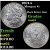 Image 1 : 1891-s Morgan Dollar $1 Grades Select Unc