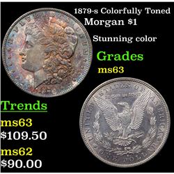 1879-s Colorfully Toned Morgan Dollar $1 Grades Select Unc