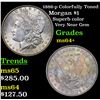 Image 1 : 1886-p Colorfully Toned Morgan Dollar $1 Grades Choice+ Unc