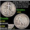 Image 1 : 1946-p DDR FS-801 Walking Liberty Half Dollar 50c Grades vf++