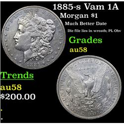 1885-s Vam 1A Morgan Dollar $1 Grades Choice AU/BU Slider