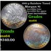 Image 1 : 1881-p Rainbow Toned Morgan Dollar $1 Grades Choice Unc