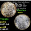 Image 1 : 1882-p Colorfully Toned Morgan Dollar $1 Grades Choice+ Unc