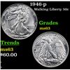 Image 1 : 1946-p Walking Liberty Half Dollar 50c Grades Select Unc